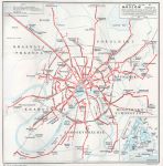 1958 Схема Москвы в путеводителе Нагеля