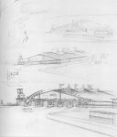 Один из первоначальных эскизов Бахметьевского гаража Один из первоначальных эскизов Бахметьевского гаража