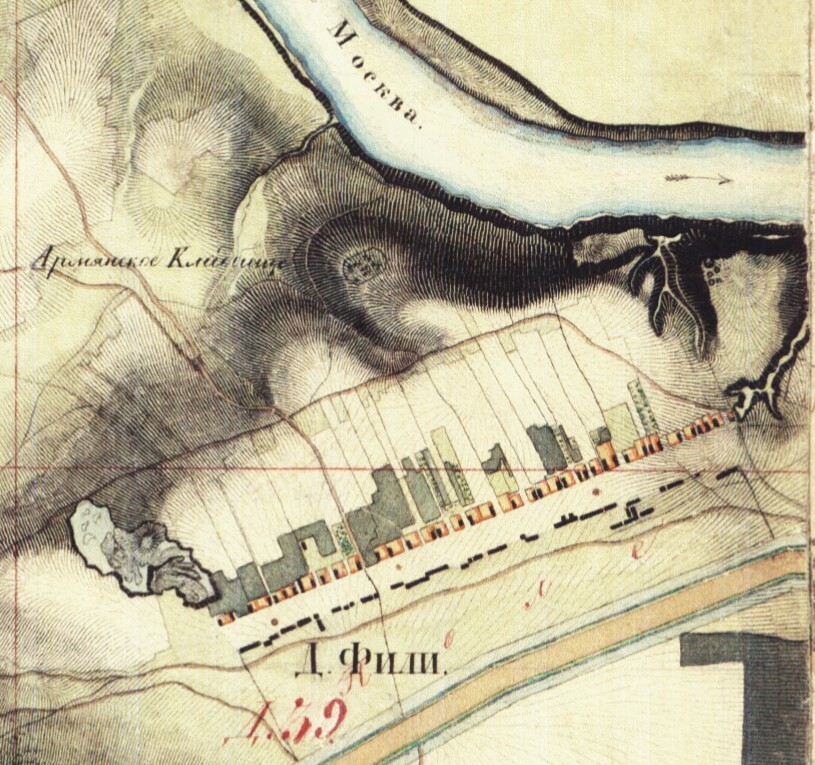 Армянское кладбище на Топографическом плане Москвы 1838 года